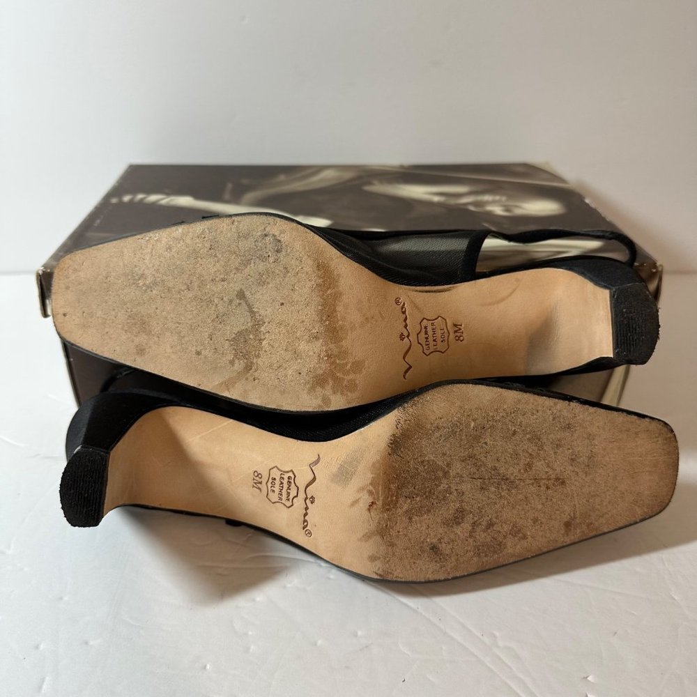 Nina Women's Chenille-LS Slip On Square Toe Pumps Heel Sandals Shoes SZ 8M - Picture 7 of 8